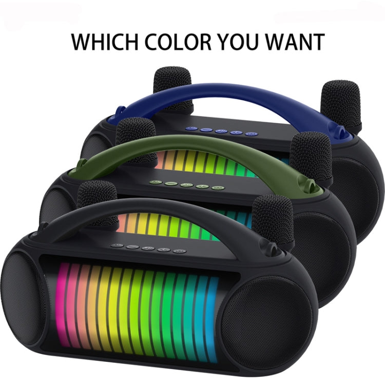 NewRixing NR-222 Portable Outdoor Dual Mic Colorful Wireless Bluetooth Speaker(Green) - HoMEdemic™ 