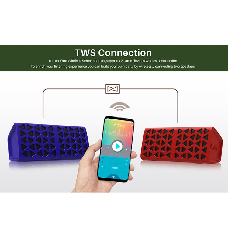 NewRixing NR-3021 TWS Hollow Triangle Pattern Bluetooth Speaker(Green) - HoMEdemic™ 