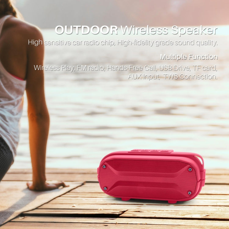 NewRixing NR-3023 Portable Stereo Wireless Bluetooth Speaker, Built-in Microphone, Support TF Card / FM(Blue) - HoMEdemic™ 
