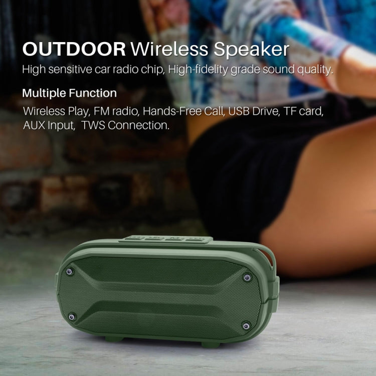 NewRixing NR-3023 Portable Stereo Wireless Bluetooth Speaker, Built-in Microphone, Support TF Card / FM(Blue) - HoMEdemic™ 