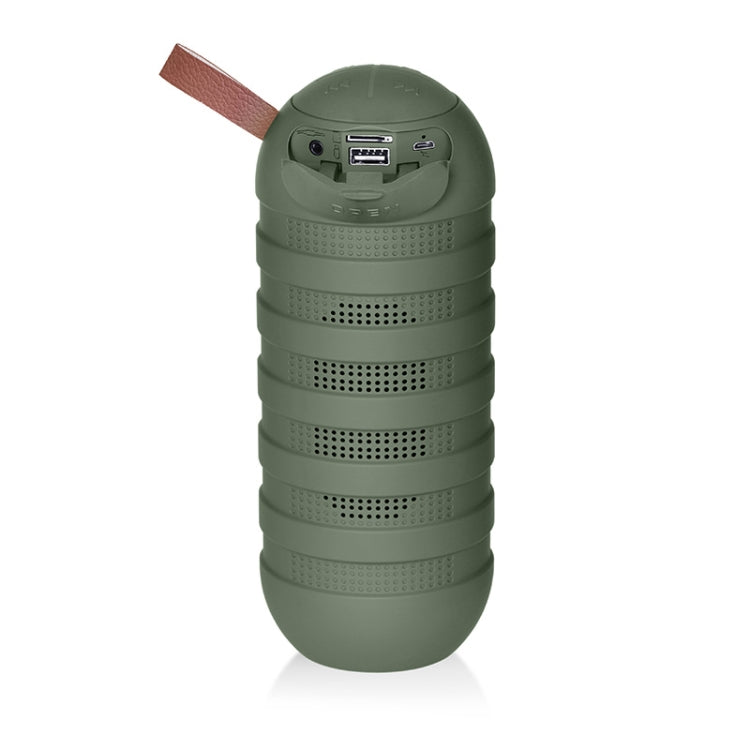 NewRixing NR-3025 TWS Outdoor Portable Splashproof Bluetooth Speaker with Flashlight Function(Green) - HoMEdemic™ 