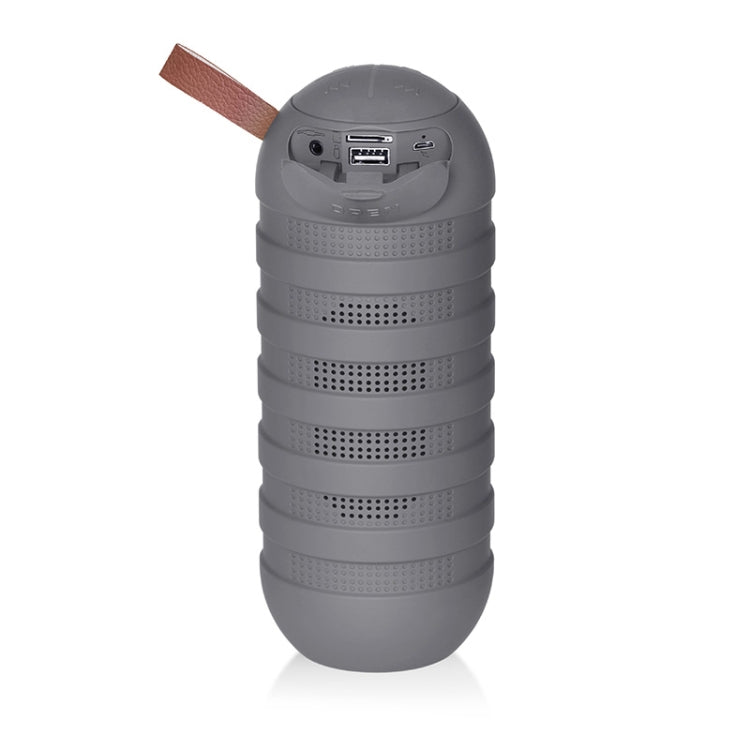 NewRixing NR-3025 TWS Outdoor Portable Splashproof Bluetooth Speaker with Flashlight Function(Grey) - HoMEdemic™ 