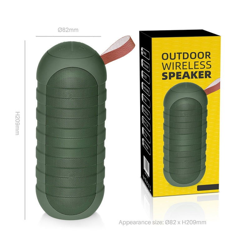 NewRixing NR-3025 TWS Outdoor Portable Splashproof Bluetooth Speaker with Flashlight Function(Grey) - HoMEdemic™ 