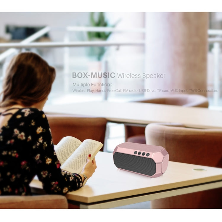 NewRixing NR-4000 TWS Mesh Polygon Music Box Concept Bluetooth Speaker(Black) - HoMEdemic™ 