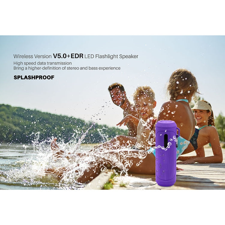 NewRixing NR-4016A TWS Outdoor Splashproof Bluetooth Speaker with Carabiner Handle & SOS Flashlight(Black) - HoMEdemic™ 