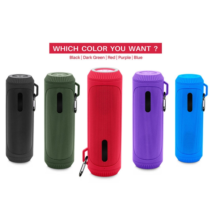 NewRixing NR-4016A TWS Outdoor Splashproof Bluetooth Speaker with Carabiner Handle & SOS Flashlight(Red) - HoMEdemic™ 