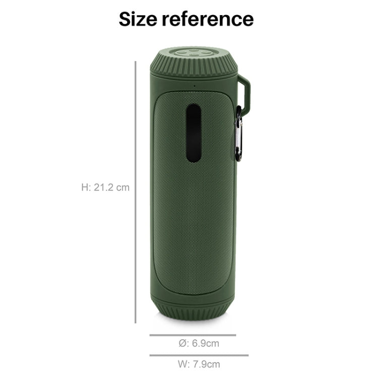 NewRixing NR-4016A TWS Outdoor Splashproof Bluetooth Speaker with Carabiner Handle & SOS Flashlight(Red) - HoMEdemic™ 