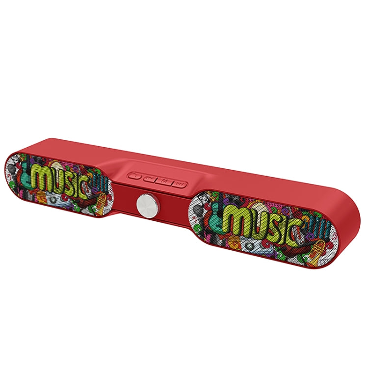NewRixing NR-4017A TWS Graffiti Soundbar Bluetooth Speaker with Knob(Music Melody) - HoMEdemic™ 