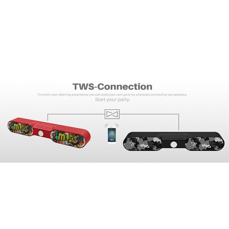 NewRixing NR-4017A TWS Graffiti Soundbar Bluetooth Speaker with Knob(Music Melody) - HoMEdemic™ 