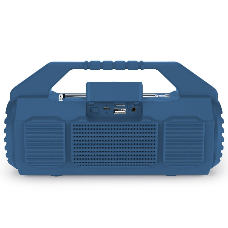 NewRixing NR-4025FM Outdoor Splash-proof Water Portable Bluetooth Speaker, Support Hands-free Call / TF Card / FM / U Disk(Blue) - HoMEdemic™ 
