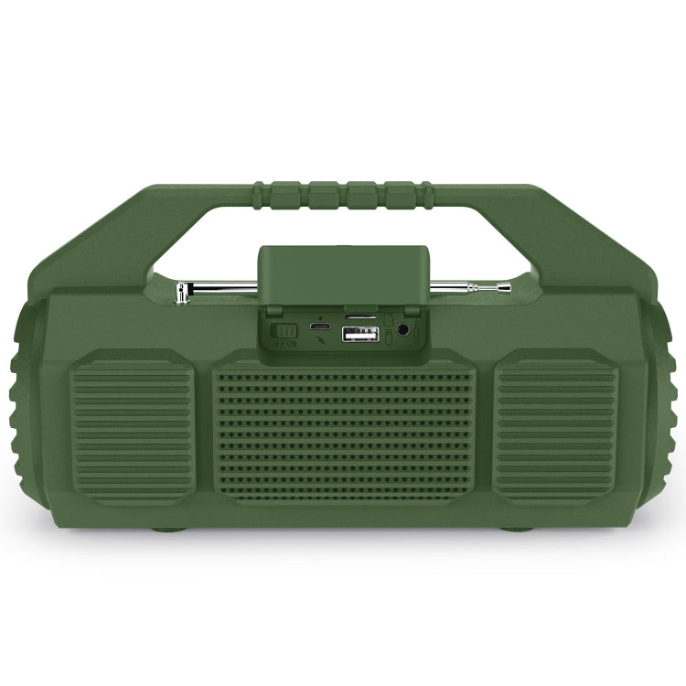 NewRixing NR-4025FM Outdoor Splash-proof Water Portable Bluetooth Speaker, Support Hands-free Call / TF Card / FM / U Disk(Green) - HoMEdemic™ 