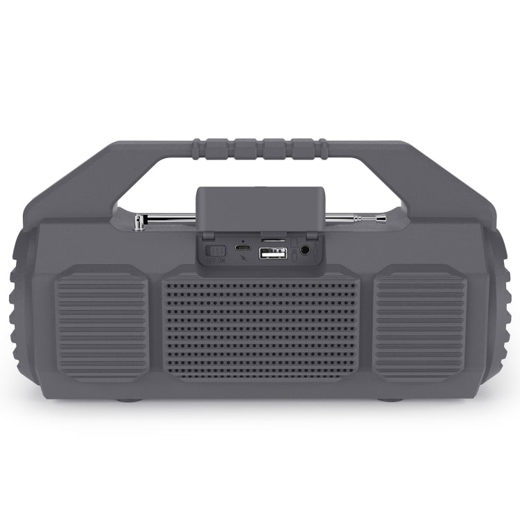 NewRixing NR-4025FM Outdoor Splash-proof Water Portable Bluetooth Speaker, Support Hands-free Call / TF Card / FM / U Disk(Grey) - HoMEdemic™ 