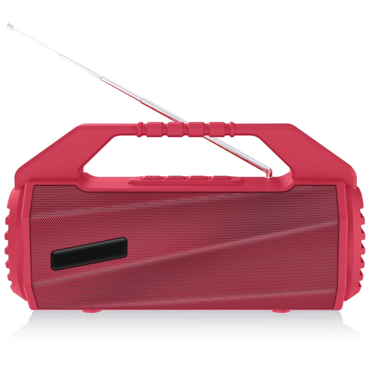 NewRixing NR-4025FM Outdoor Splash-proof Water Portable Bluetooth Speaker, Support Hands-free Call / TF Card / FM / U Disk(Red) - HoMEdemic™ 