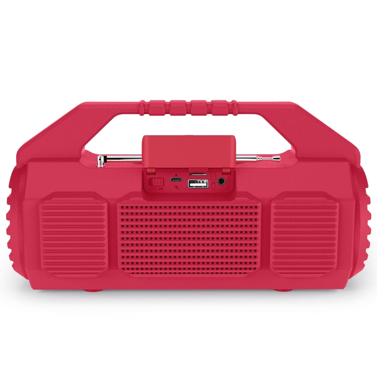 NewRixing NR-4025FM Outdoor Splash-proof Water Portable Bluetooth Speaker, Support Hands-free Call / TF Card / FM / U Disk(Red) - HoMEdemic™ 