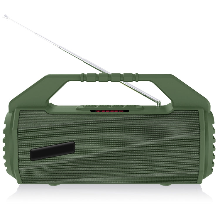 NewRixing NR-4025FM with Screen Outdoor Splash-proof Water Portable Bluetooth Speaker, Support Hands-free Call / TF Card / FM / U Disk(Green) - HoMEdemic™ 