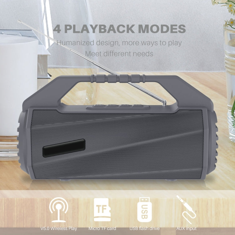 NewRixing NR-4025FM with Screen Outdoor Splash-proof Water Portable Bluetooth Speaker, Support Hands-free Call / TF Card / FM / U Disk(Green) - HoMEdemic™ 