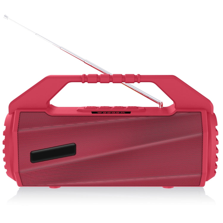NewRixing NR-4025FM with Screen Outdoor Splash-proof Water Portable Bluetooth Speaker, Support Hands-free Call / TF Card / FM / U Disk(Red) - HoMEdemic™ 