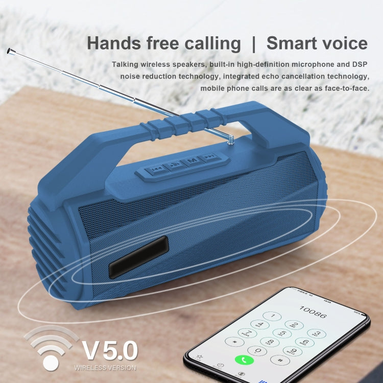 NewRixing NR-4025FM with Screen Outdoor Splash-proof Water Portable Bluetooth Speaker, Support Hands-free Call / TF Card / FM / U Disk(Red) - HoMEdemic™ 