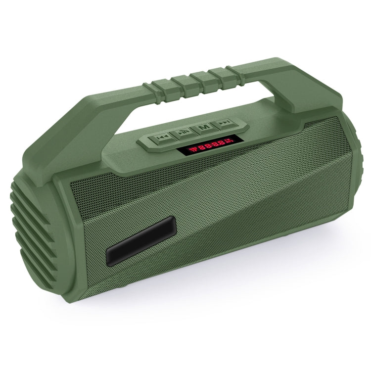 NewRixing NR-4025P with Screen Outdoor Splash-proof Water Portable Bluetooth Speaker, Support Hands-free Call / TF Card / FM / U Disk(Green) - HoMEdemic™ 