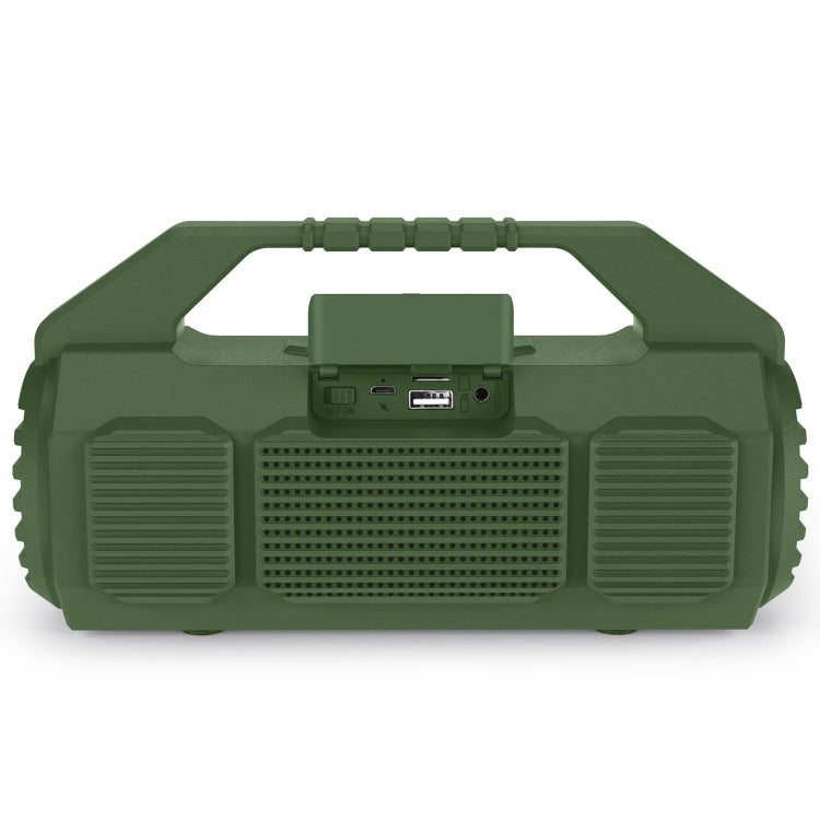 NewRixing NR-4025P with Screen Outdoor Splash-proof Water Portable Bluetooth Speaker, Support Hands-free Call / TF Card / FM / U Disk(Green) - HoMEdemic™ 
