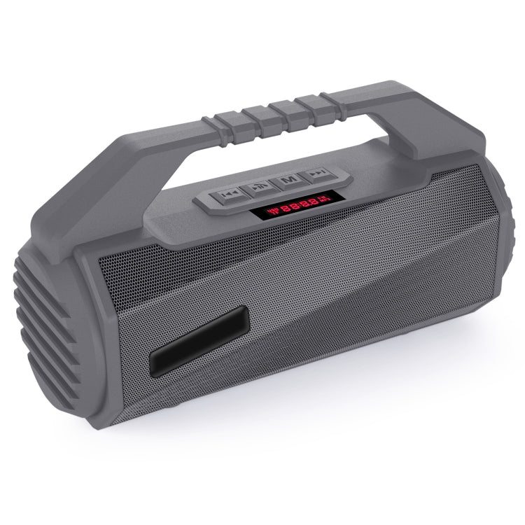 NewRixing NR-4025P with Screen Outdoor Splash-proof Water Portable Bluetooth Speaker, Support Hands-free Call / TF Card / FM / U Disk(Grey) - HoMEdemic™ 