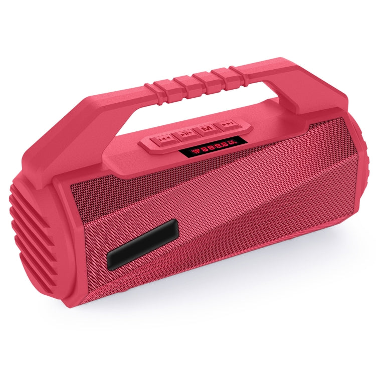 NewRixing NR-4025P with Screen Outdoor Splash-proof Water Portable Bluetooth Speaker, Support Hands-free Call / TF Card / FM / U Disk(Red) - HoMEdemic™ 