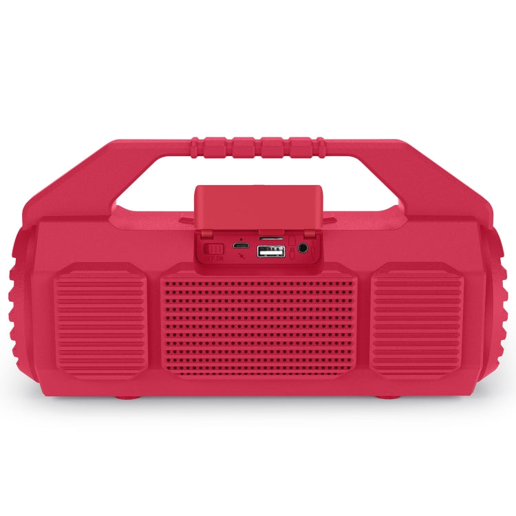 NewRixing NR-4025P with Screen Outdoor Splash-proof Water Portable Bluetooth Speaker, Support Hands-free Call / TF Card / FM / U Disk(Red) - HoMEdemic™ 