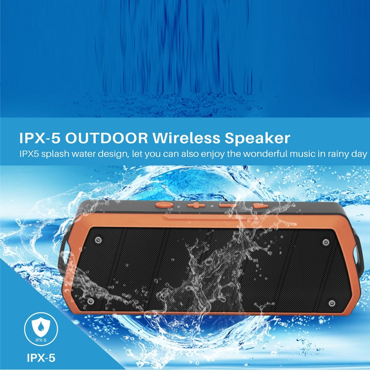 NewRixing NR-5000 IPX5 High Fidelity Bluetooth Speaker, Support Hands-free Call / TF Card / FM / U Disk(Gold) - HoMEdemic™ 