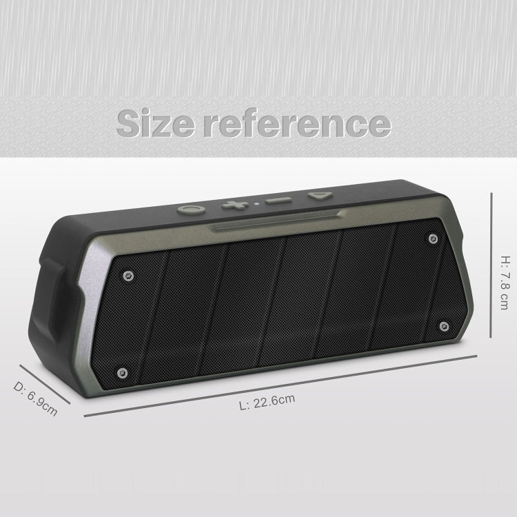 NewRixing NR-5000 IPX5 High Fidelity Bluetooth Speaker, Support Hands-free Call / TF Card / FM / U Disk(Grey) - HoMEdemic™ 