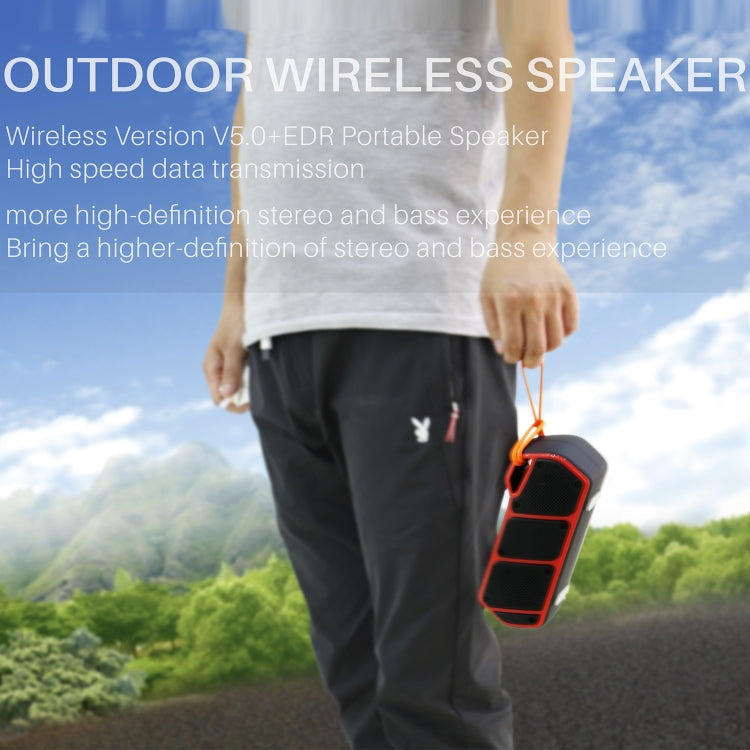 NewRixing NR-5011 Outdoor Portable Bluetooth Speakerr, Support Hands-free Call / TF Card / FM / U Disk(Yellow) - HoMEdemic™ 