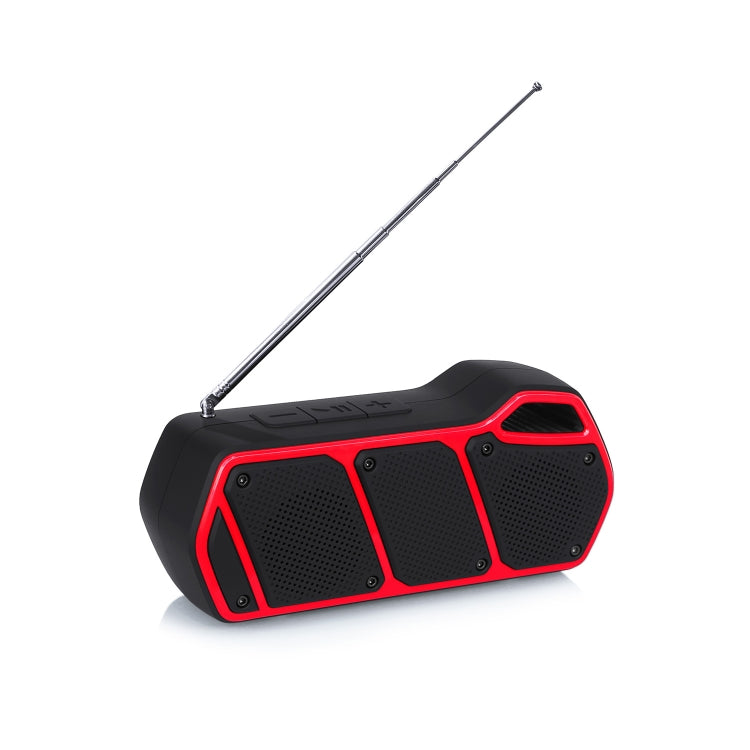 NewRixing NR-5011fm Outdoor Portable Bluetooth Speakerr, Support Hands-free Call / TF Card / FM / U Disk(Red) - HoMEdemic™ 