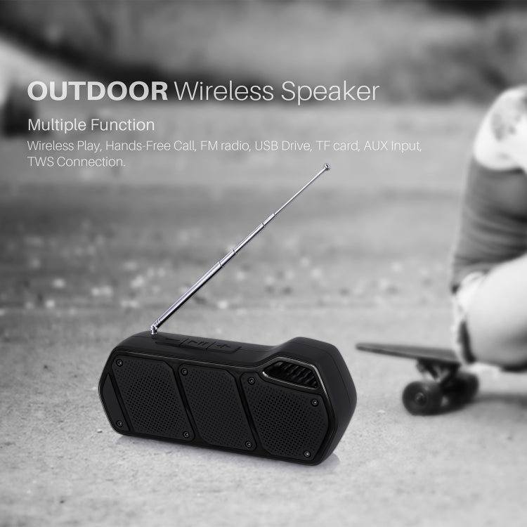 NewRixing NR-5011fm Outdoor Portable Bluetooth Speakerr, Support Hands-free Call / TF Card / FM / U Disk(Yellow) - HoMEdemic™ 