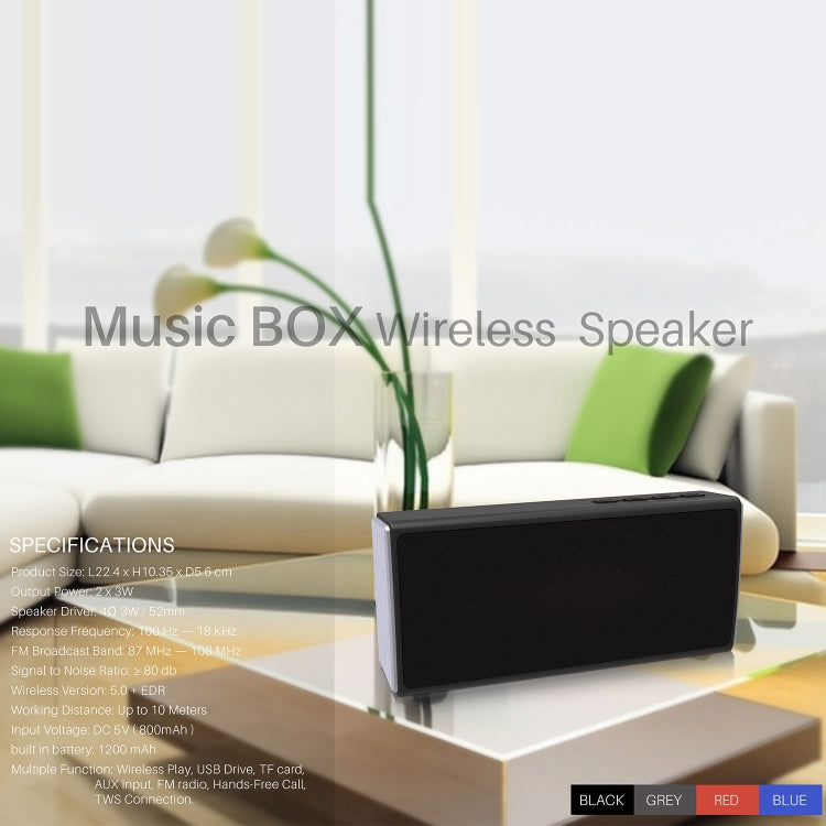 NewRixing NR-5012 Desktop Plating Bluetooth Speakerr, Support Hands-free Call / TF Card / FM / U Disk(Black) - HoMEdemic™ 