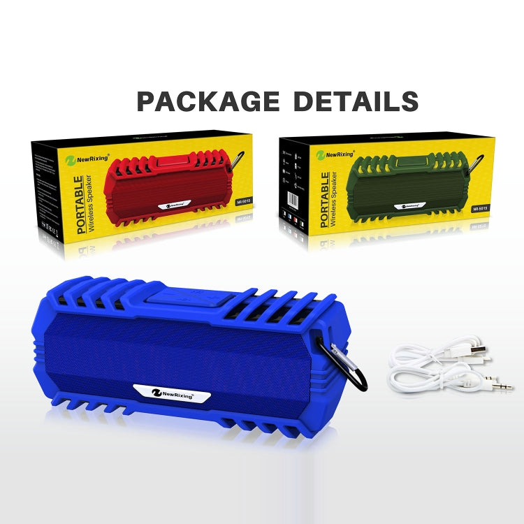 NewRixing NR-5015 Outdoor Portable Bluetooth Speakerr with Hook, Support Hands-free Call / TF Card / FM / U Disk(Green) - HoMEdemic™ 