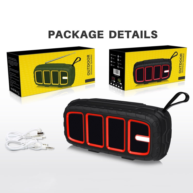 NewRixing NR-5018 Outdoor Portable Bluetooth Speaker, Support Hands-free Call / TF Card / FM / U Disk(Black) - HoMEdemic™ 
