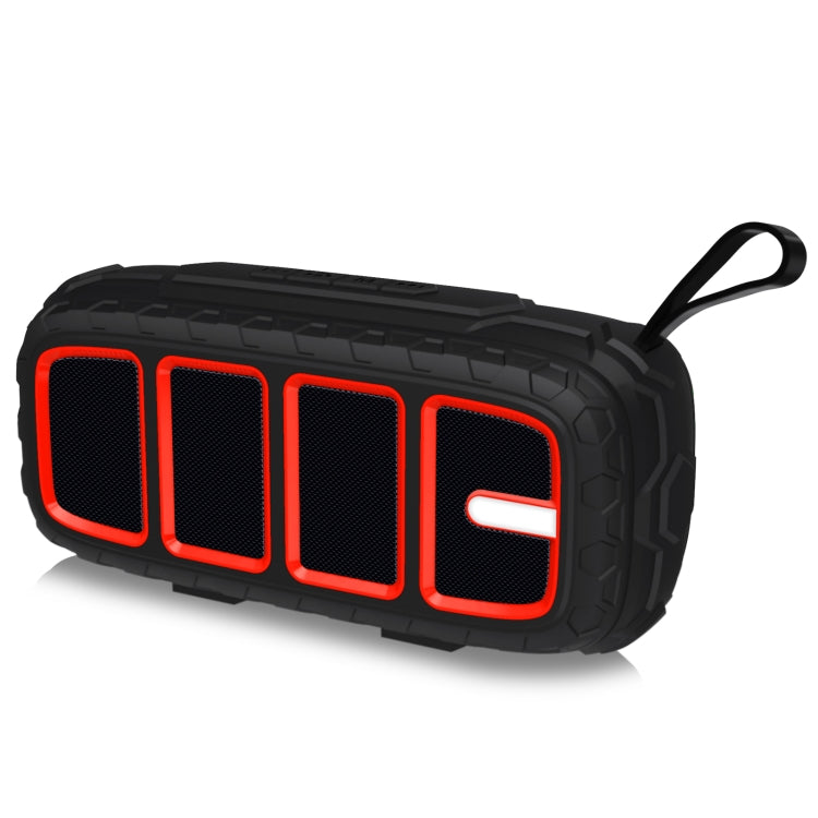 NewRixing NR-5018 Outdoor Portable Bluetooth Speaker, Support Hands-free Call / TF Card / FM / U Disk(Black+Red) - HoMEdemic™ 