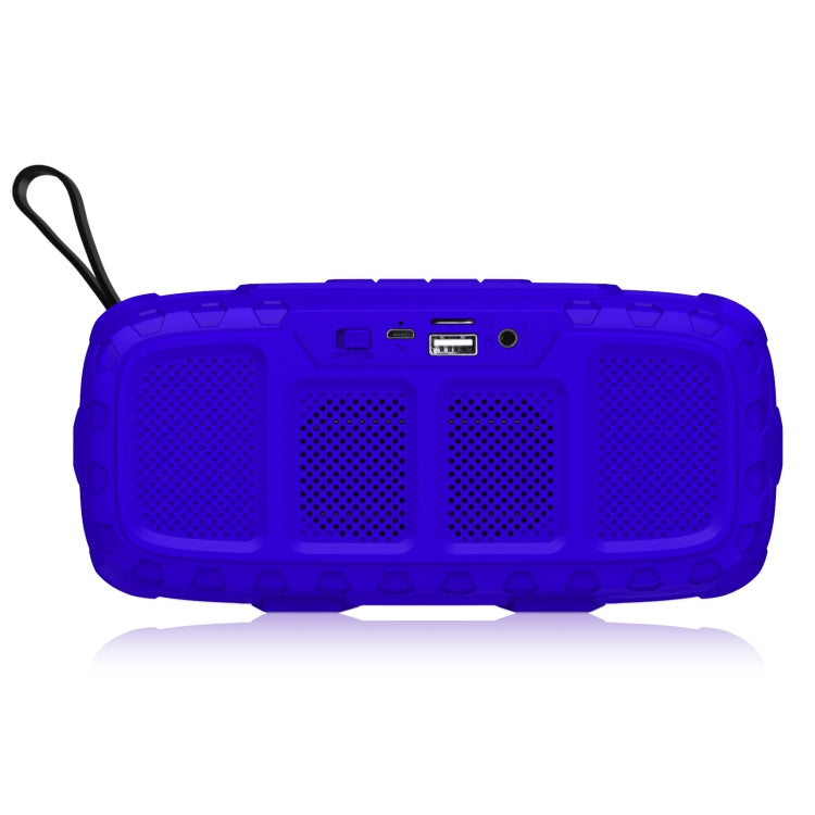 NewRixing NR-5018 Outdoor Portable Bluetooth Speaker, Support Hands-free Call / TF Card / FM / U Disk(Blue+Black) - HoMEdemic™ 