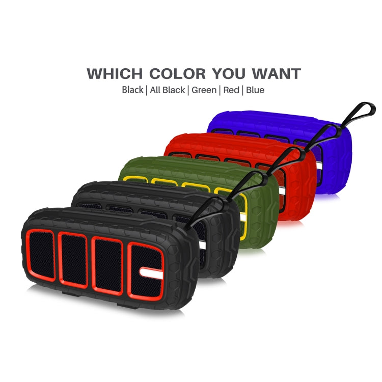NewRixing NR-5018 Outdoor Portable Bluetooth Speaker, Support Hands-free Call / TF Card / FM / U Disk(Blue+Black) - HoMEdemic™ 