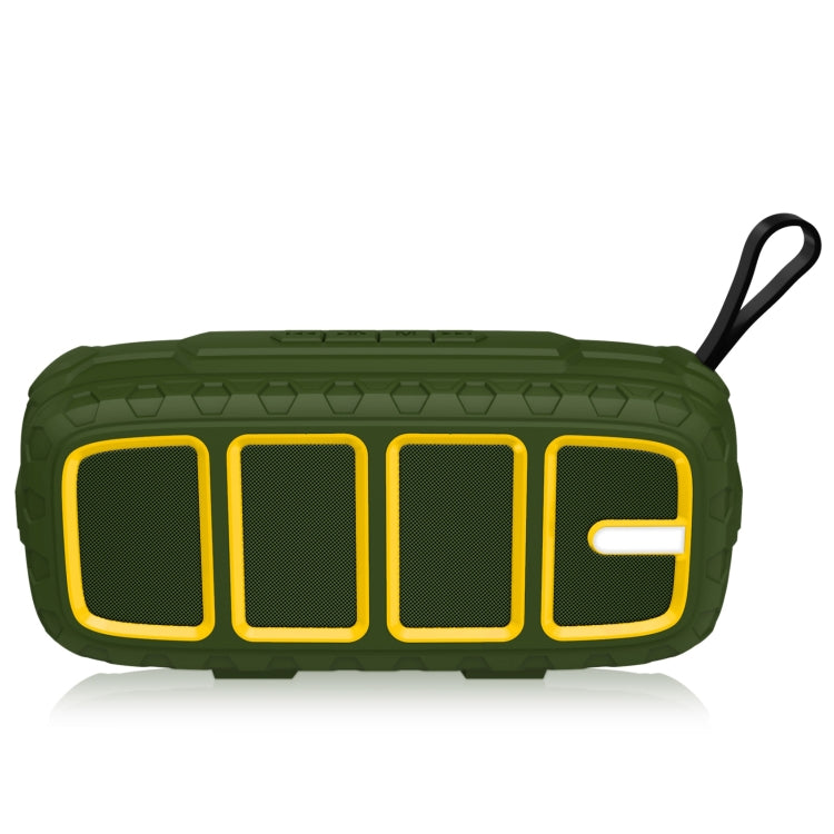 NewRixing NR-5018 Outdoor Portable Bluetooth Speaker, Support Hands-free Call / TF Card / FM / U Disk(Green+Yellow) - HoMEdemic™ 