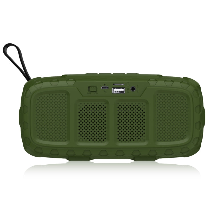 NewRixing NR-5018 Outdoor Portable Bluetooth Speaker, Support Hands-free Call / TF Card / FM / U Disk(Green+Yellow) - HoMEdemic™ 