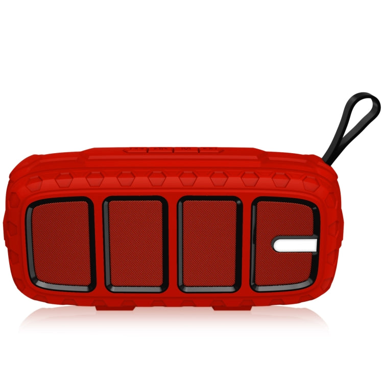 NewRixing NR-5018 Outdoor Portable Bluetooth Speaker, Support Hands-free Call / TF Card / FM / U Disk(Red+Black) - HoMEdemic™ 