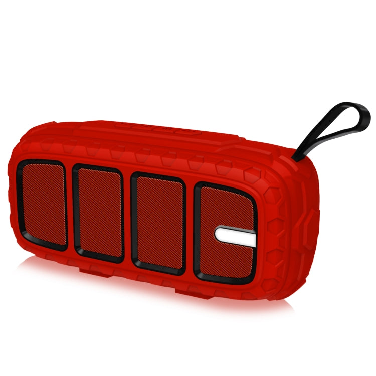 NewRixing NR-5018 Outdoor Portable Bluetooth Speaker, Support Hands-free Call / TF Card / FM / U Disk(Red+Black) - HoMEdemic™ 