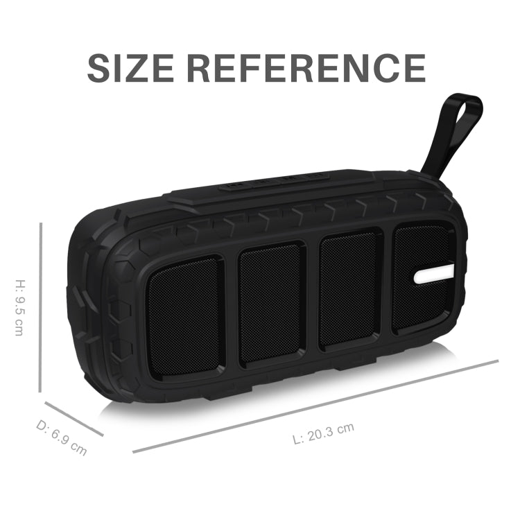 NewRixing NR-5018 Outdoor Portable Bluetooth Speaker, Support Hands-free Call / TF Card / FM / U Disk(Red+Black) - HoMEdemic™ 