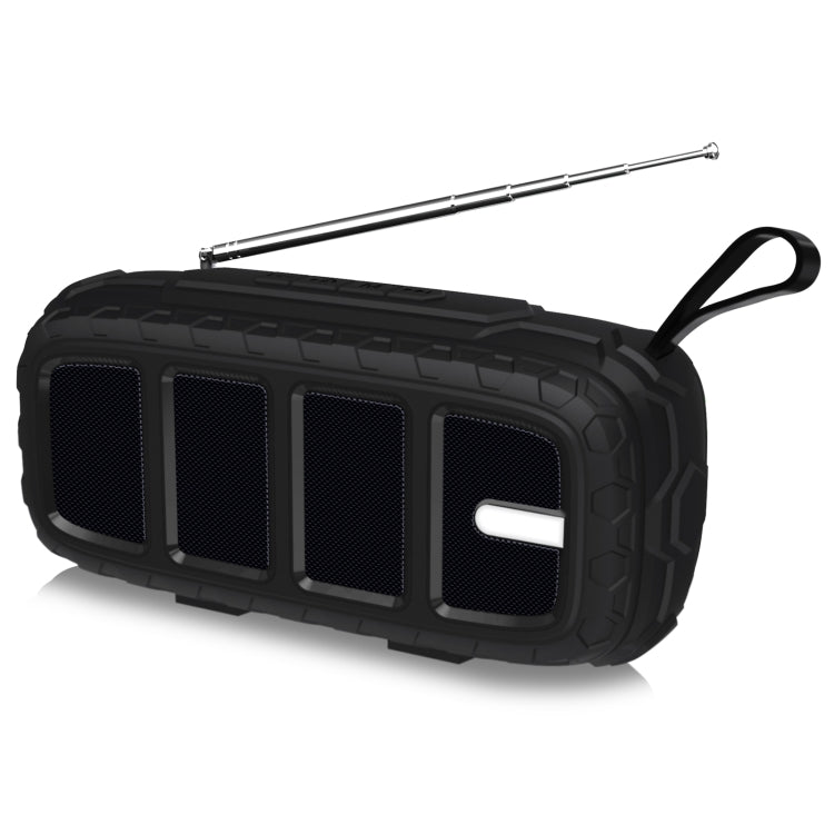 NewRixing NR-5018FM Outdoor Portable Bluetooth Speaker with Antenna, Support Hands-free Call / TF Card / FM / U Disk(Black) - HoMEdemic™ 