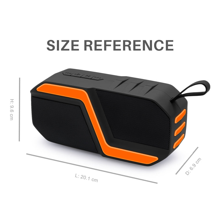 NewRixing NR-5019 Outdoor Portable Bluetooth Speaker, Support Hands-free Call / TF Card / FM / U Disk(Yellow) - HoMEdemic™ 