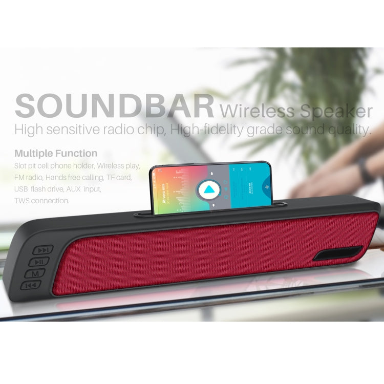 NewRixing NR-7018 Outdoor Portable Bluetooth Speaker with Phone Holder, Support Hands-free Call / TF Card / FM / U Disk(Black) - HoMEdemic™ 