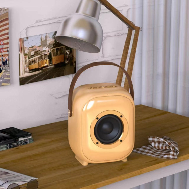 NewRixing NR168W Portable Colorful Bluetooth Speaker Home Dual Mic Karaoke Speaker(Creamy White) - HoMEdemic™ 