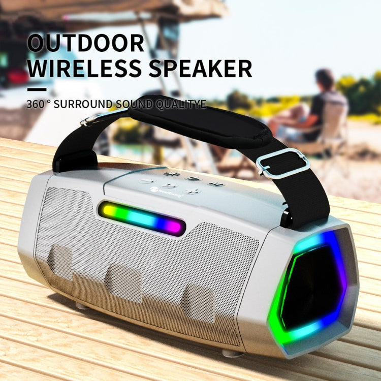 NewRixing NR2033 Portable TWS Wireless Bluetooth Speaker(Silver) - HoMEdemic™ 