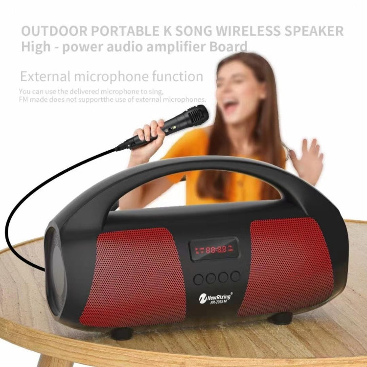 NewRixing NR2055 Wireless Portable TWS Bluetooth Speaker with Microphone(Black) - HoMEdemic™ 