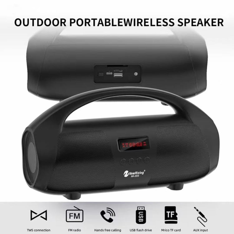NewRixing NR2055 Wireless Portable TWS Bluetooth Speaker with Microphone(Blue) - HoMEdemic™ 